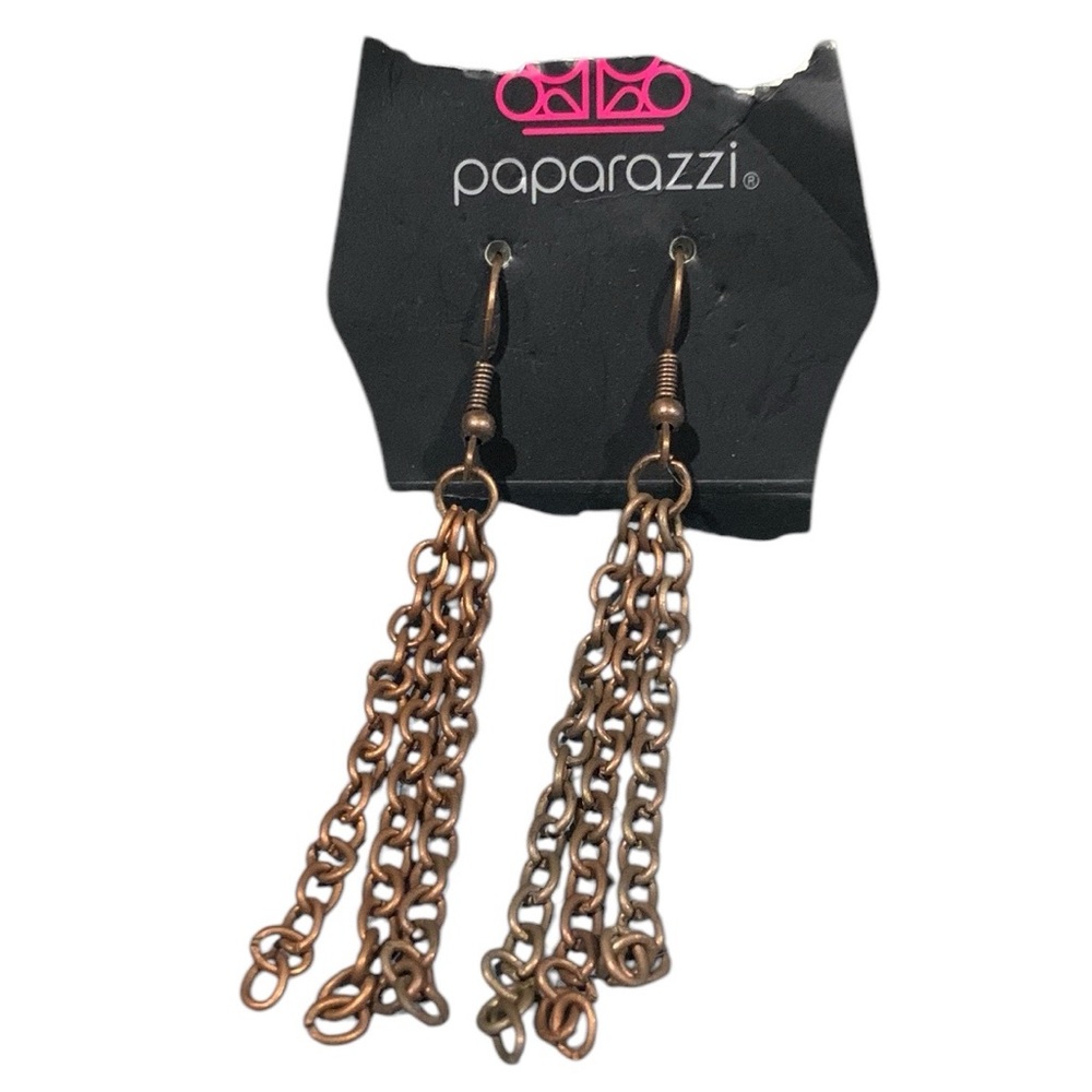 Paparazzi Dangly Copper Earrings